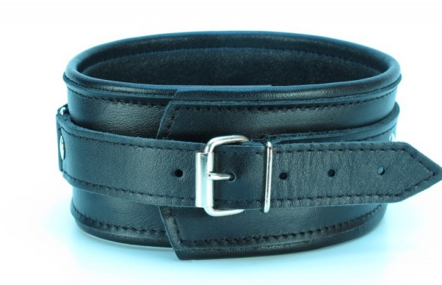 Ошейник черный "BDSM-Арсенал" кожа 