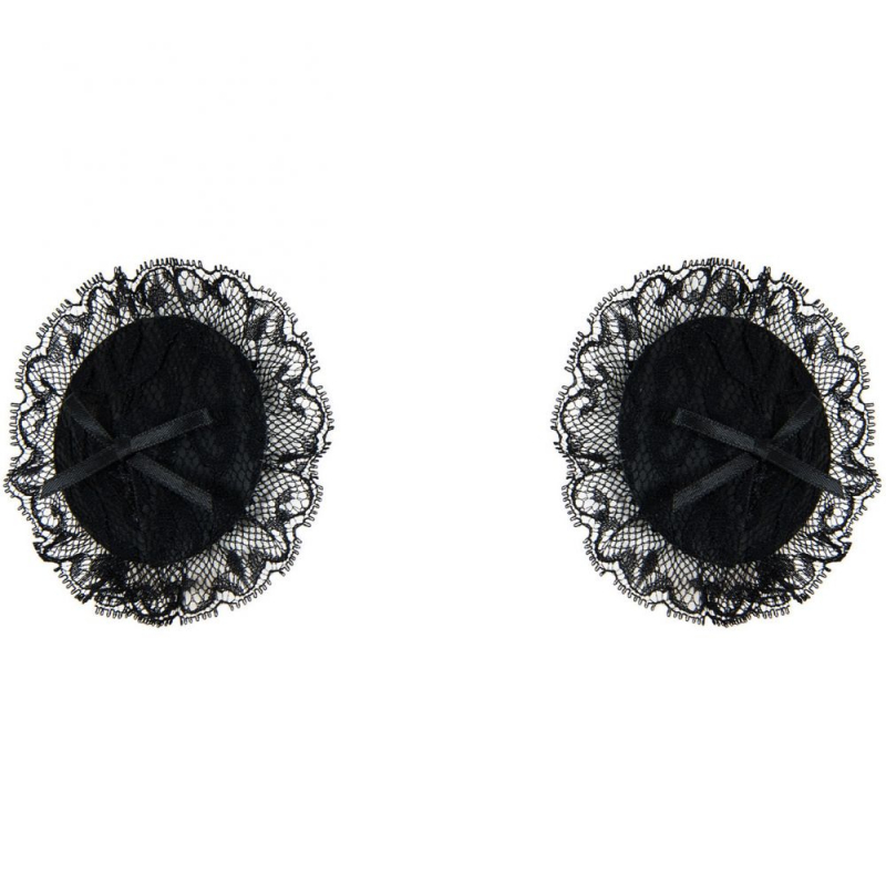 Пэстис "Anais" круглые, черное кружево  